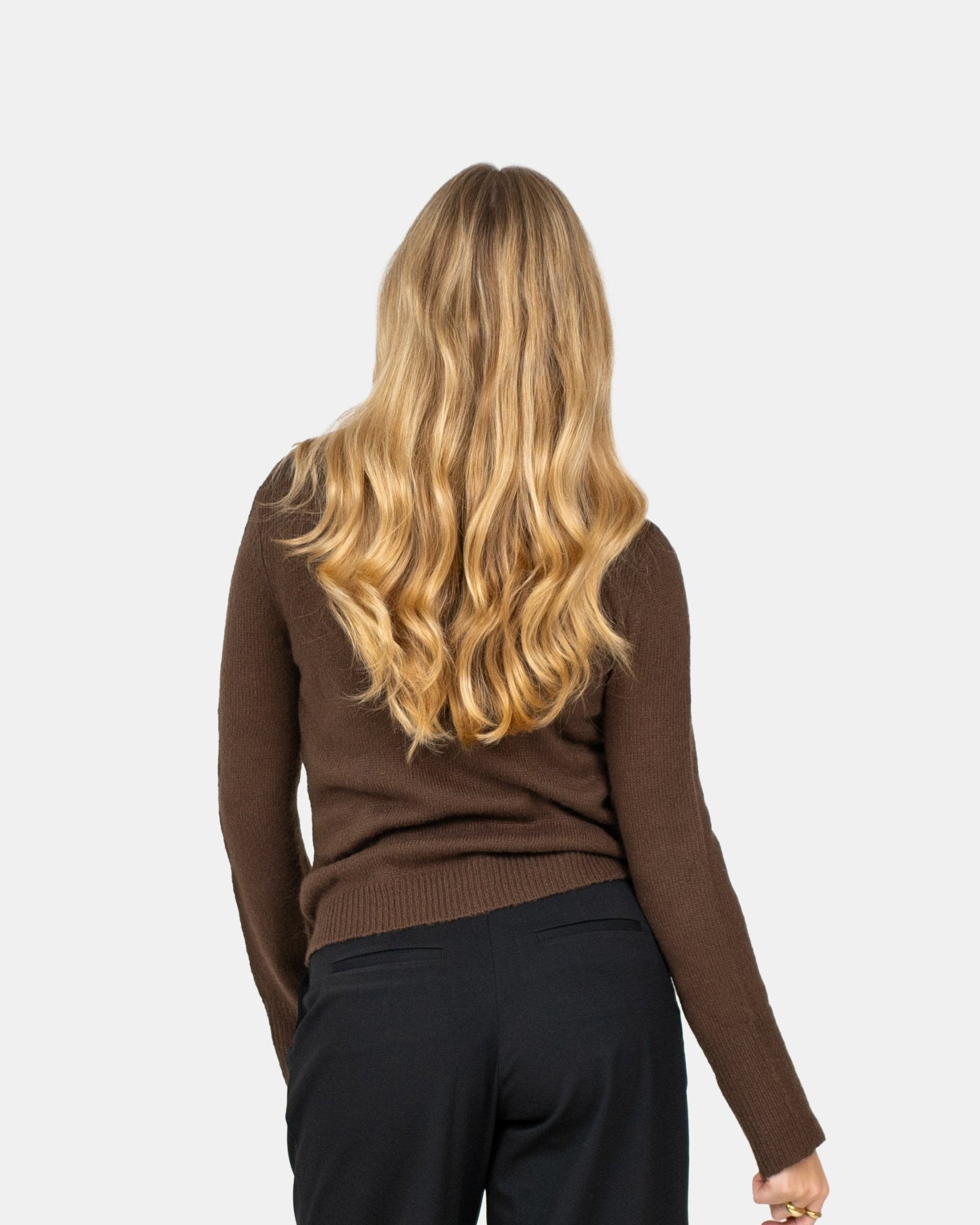 Asymmetrisk Cardigan Brun | Skagen - clothing.dk